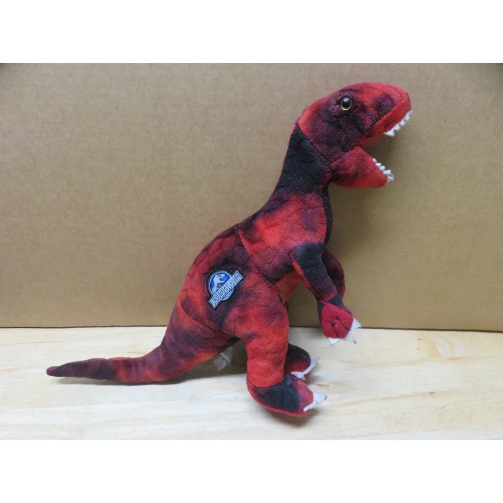 Jurassic World Dinosaur T Rex Red Black Plush Embroidered Toy Factory 2017 17